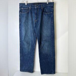 2 Pairs Calvin Klein 36/30 Blue Straight-Leg Denim Jeans with Light Stitching